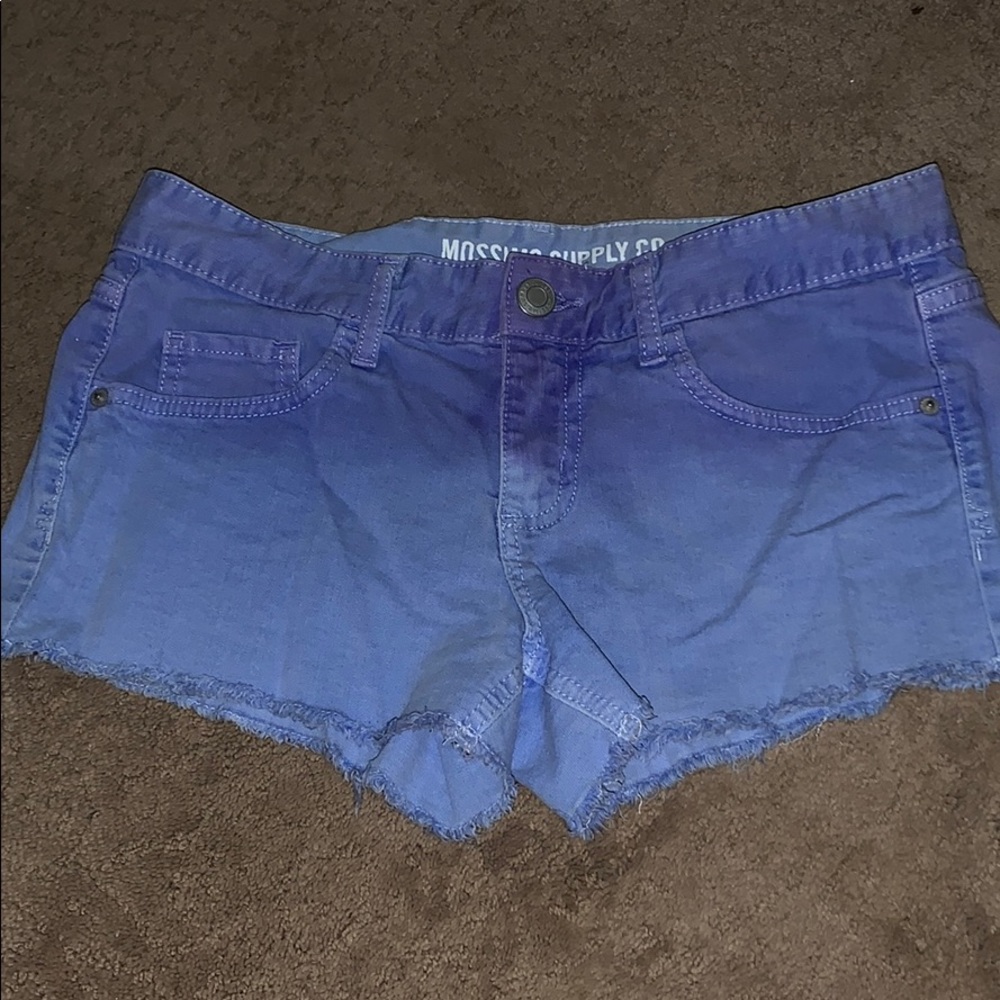 Purple/Blue Ombré Denim Shorts